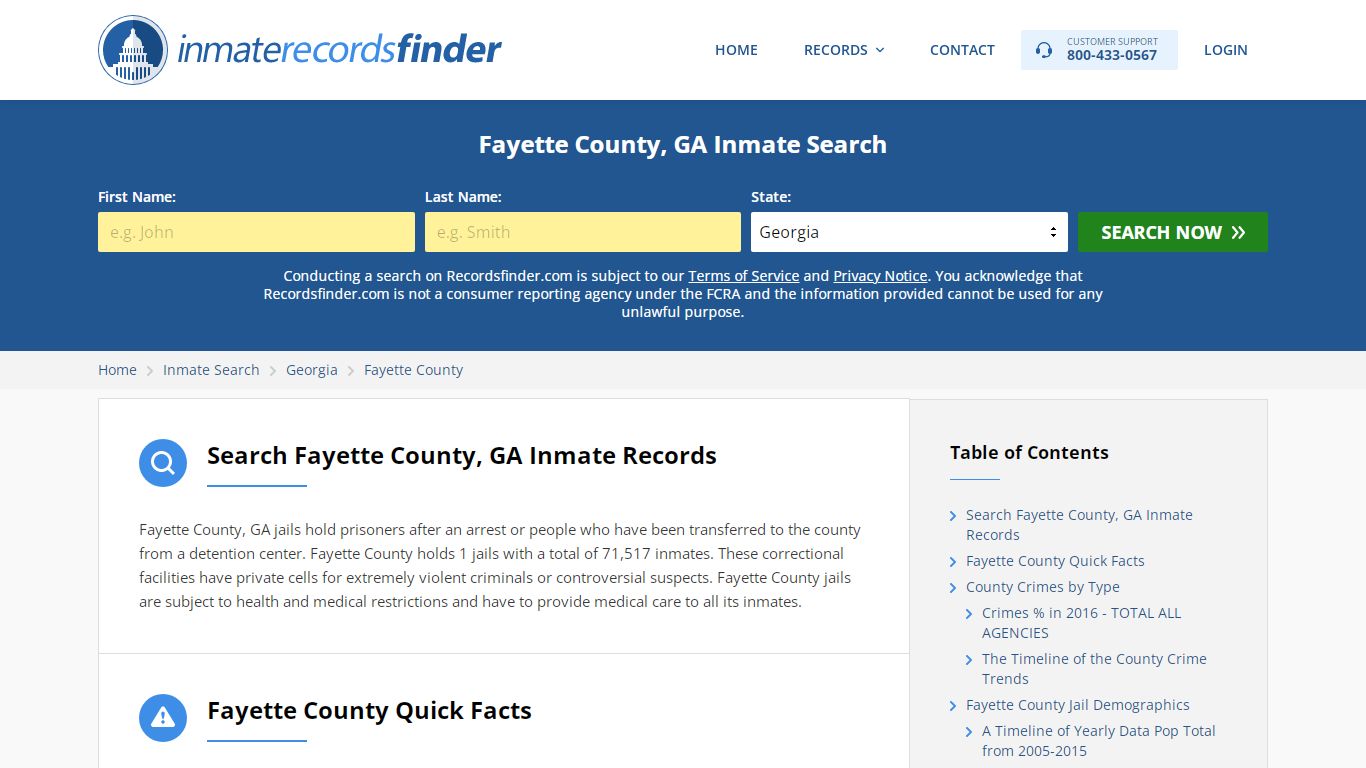 Fayette County, GA Inmate Lookup & Jail Records Online